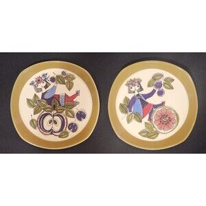 Figgjo Flint Turi Design Arden Caspole Plates Set of 2 Norway MCM Vintage
